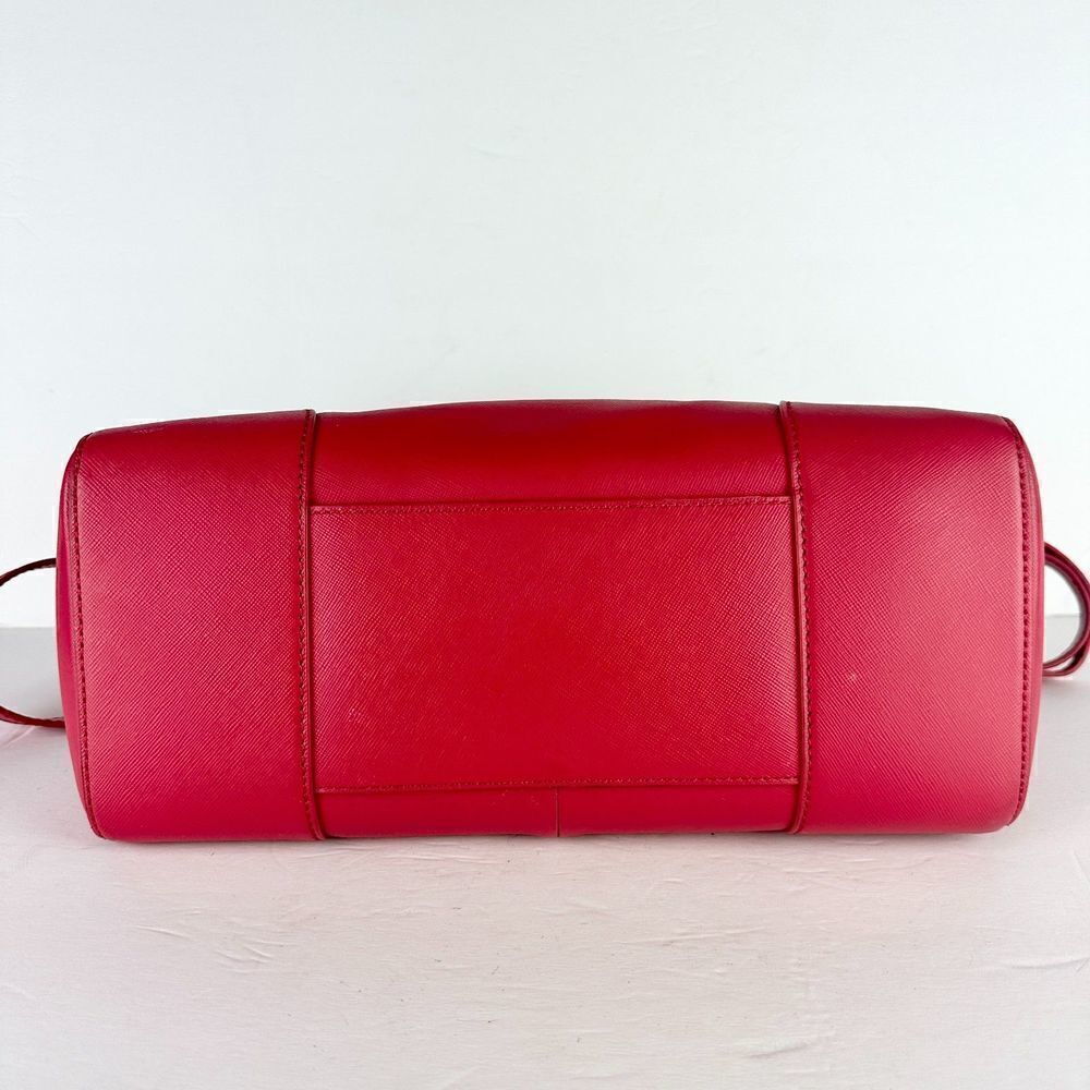 Tory Burch Robinson Leather Top Handle Handbag Purse Flap Pink - Picture 4 of 16